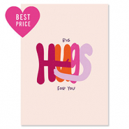 BY31® SchmuckKarten "Big hugs for you" Light pink-magenta pink-orange-lilac purple