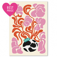 BY31® Schmuck Karten Blumen Off white-red-pink-black