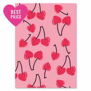 Schmuck Karten "kirschen" Pink