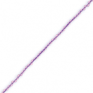 Naturstein Perlen Facett geschliffen 2mm Light amethyst-pearl shine coating