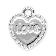 Metall Anh&auml;nger Herz "Love" Silver
