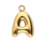 Stainless Steel - Rostfrei Stahl Anh&auml;nger Buchstaben A Gold