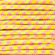 Trendy Paracord 6 mm Yellow-light pink-lime green