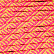 Trendy Paracord 6 mm Neon pink-yellow