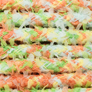 Trendy Paracord 9 mm Green-coral orange-yellow-white