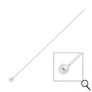 BY31® Stainless Steel - Rostfrei Stahl Schmuckzubehör Nietstifte mit Kugel 70 mm Silver