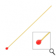 BY31® Stainless Steel - Rostfrei Stahl Schmuckzubehör Nietstifte mit Kugel 70 mm Gold-red