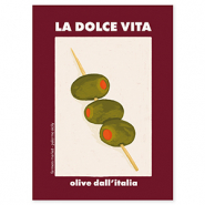 BY31&reg; SchmuckKarten "La dolce vita" Bordeaux red-off white-olive green-orange