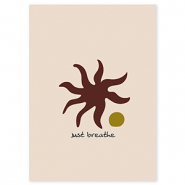 BY31&reg; SchmuckKarten "Just breathe" Cr&egrave;me-dark brown-olive green
