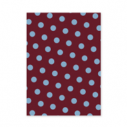 BY31&reg; SchmuckKarten Dots Mahogany red-light blue