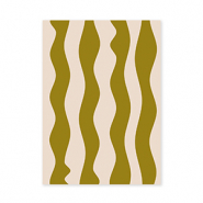 BY31&reg; SchmuckKarten Wellen Olive green-cr&egrave;me