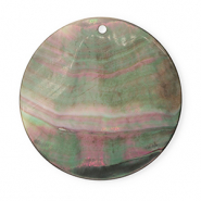 Muschel Anh&auml;nger Specials Rund Dark grey