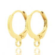 Ohrringe mit &Ouml;se verschliessbar 11mm Light gold