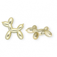 Acrylperlen shiny Ballonhund Gold