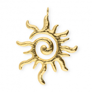 Stainless Steel - Rostfrei Stahl Anh&auml;nger spiralf&ouml;rmige Sonne Gold