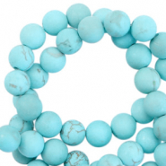 Naturstein Perlen 8mm matt Blue turquoise