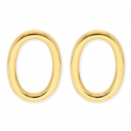 BY31&reg; Ohrringe aus Stainless Steel - Rostfreiem Stahl Ohrstecker Oval Gold