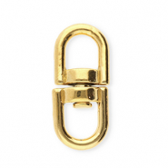 Stainless Steel - Rostfrei Stahl Schmuckzubeh&ouml;r Schl&uuml;ssel Anh&auml;nger Oval Gold