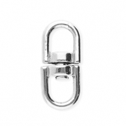 Stainless Steel - Rostfrei Stahl Schmuckzubeh&ouml;r Schl&uuml;ssel Anh&auml;nger Oval Silver