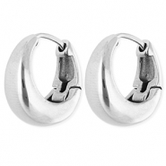 Ohrringe aus Stainless Steel - Rostfreiem Stahl Creolen Silver