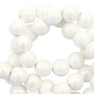 Perlen Keramik 6mm White