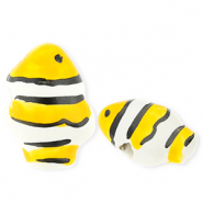 Perlen Keramik Clownfisch Yellow-white-black