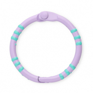 Farbiges Zubehör Schlüssel Anhänger Ring Light purple-turquoise