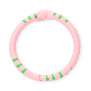 Farbiges Zubehör Schlüssel Anhänger Ring Light pink-green