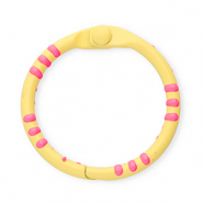Farbiges Zubehör Schlüssel Anhänger Ring Yellow-dark pink