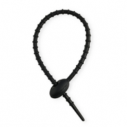 Farbiges Zubehör Zierkabelbinder aus Silikon Black