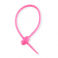 Farbiges Zubehör Zierkabelbinder aus Silikon Neon pink