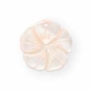 Muschel Anh&auml;nger Blume Peach pink