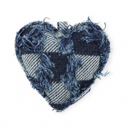 Statement-Anhänger Herz Denim-Look Dark denim blue