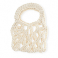 Handgehäkelte Täschchen Off white