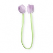 Statement-Anhänger Tulpe shiny Light green-lilac