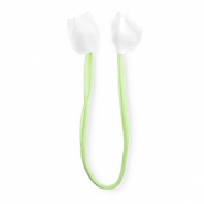 Statement-Anhänger Tulpe shiny Light green- white