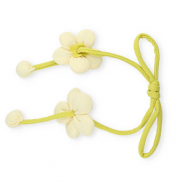 Statement-Anhänger Blume Light yellow-lime green