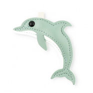 Statement-Anhänger Delfin Greenish grey-white-black