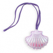 Statement-Anhänger Muschel Lilac holographic-purple