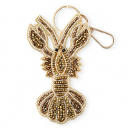 Schl&uuml;sselanh&auml;nger Krebs Gold-antique gold-bronze