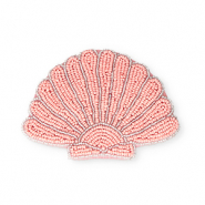 Geldb&ouml;rse Muschel Silverlined transparent-salmon pink