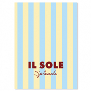 BY31&reg; SchmuckKarten "Il sole splende" Yellow-light blue-mahogany red