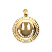 BY31® Stainless Steel - Rostfrei Stahl Anhänger Smiley Gold