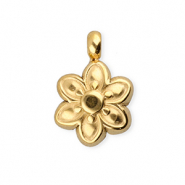 BY31® Stainless Steel - Rostfrei Stahl Anhänger Blume Gold