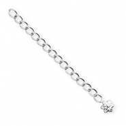 BY31® Stainless Steel - Rostfrei Stahl Schmuckzubehör Verlängerungsketten Set Blume Silver
