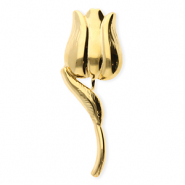 Stainless Steel - Rostfrei Stahl Statement Broschen Tulpe Gold