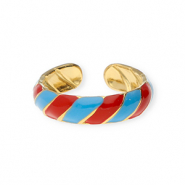Ringe aus Stainless Steel - Rostfreiem Stahl Gold-red-blue