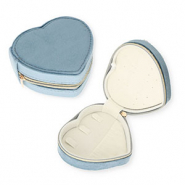 Schmucksuitcase f&uuml;r die Reise&nbsp;Herz Grey blue