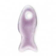 Perlen Keramik Fisch Light purple-blue