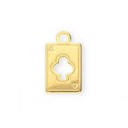 Stainless Steel - Rostfrei Stahl Anhänger Spielkarte Gold